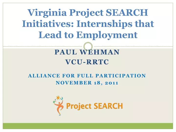 virginia project search initiatives internships that lead to employment
