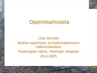 oppimisaihioista