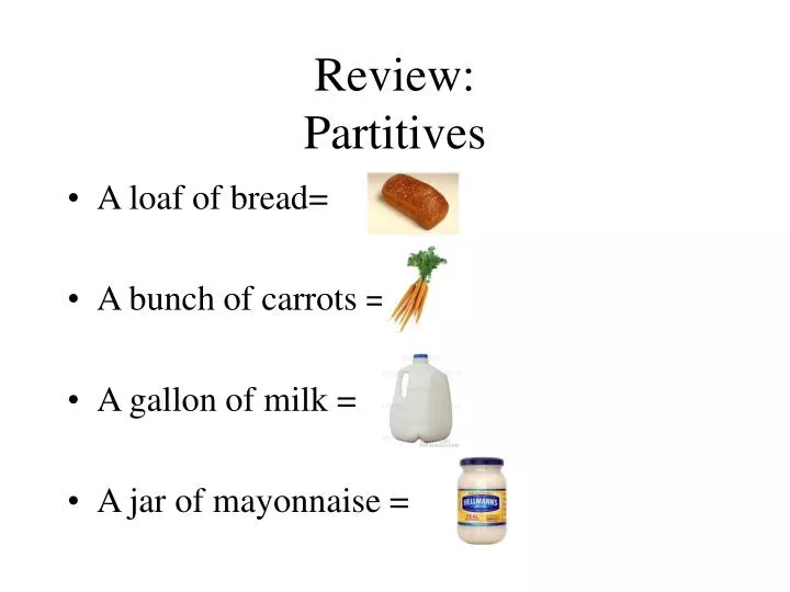 review partitives