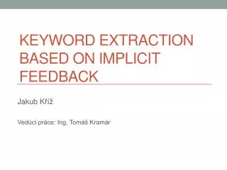 keyword extraction based on implicit feedback
