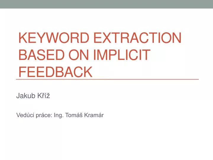 keyword extraction based on implicit feedback
