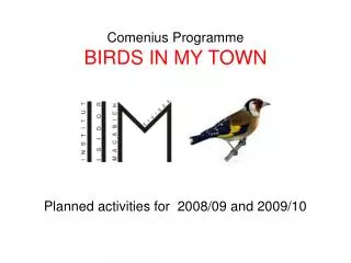 Comenius Programme BIRDS IN MY TOWN