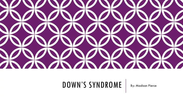 down s syndrome