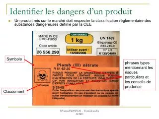 identifier les dangers d un produit