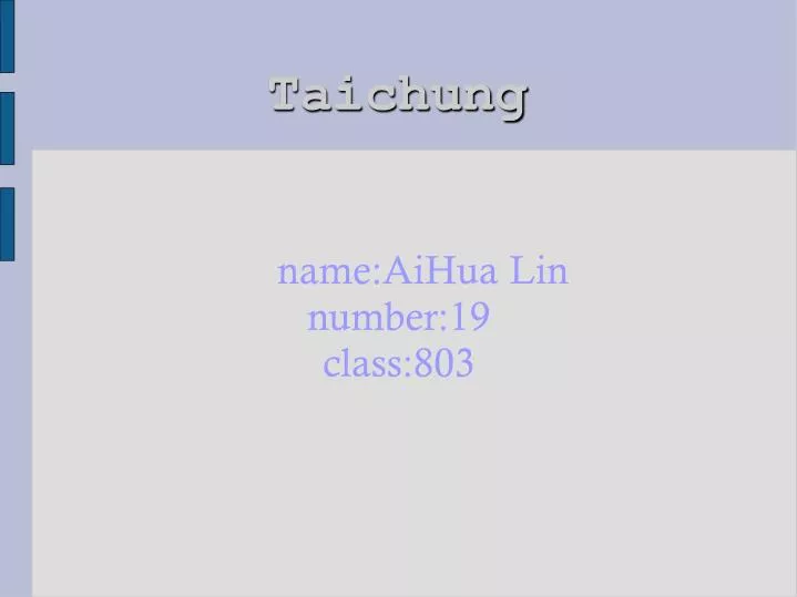 name aihua lin number 19 class 803