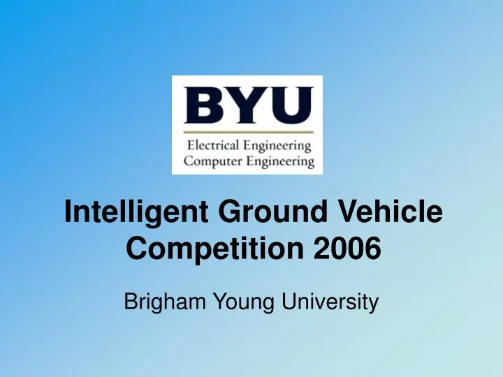 intelligent ground vehicle competition 2006