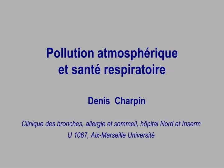 pollution atmosph rique et sant respiratoire
