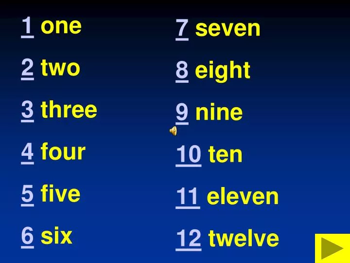 review Say the numbers one two three four five six seven eight - ppt video  online download