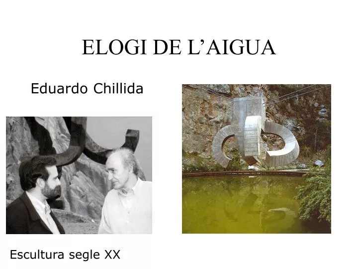 elogi de l aigua