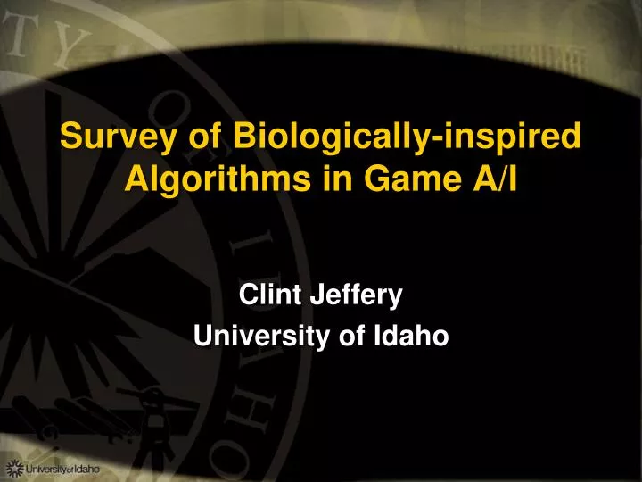 survey of biologically inspired algorithms in game a i