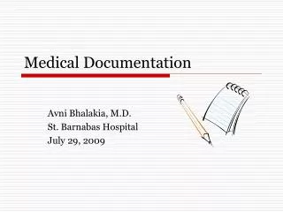 Medical Documentation