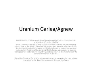 Uranium Garlea /Agnew