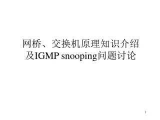 igmp snooping