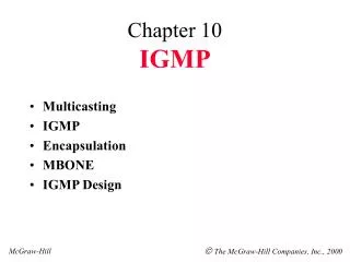 Chapter 10 IGMP