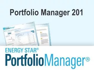 Portfolio Manager 201