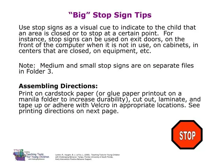 big stop sign tips