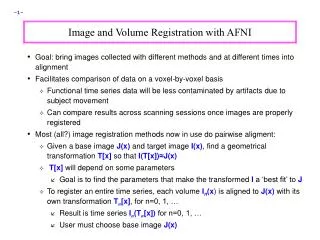 Image and Volume Registration with AFNI