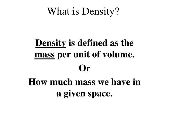 what is density