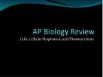 AP Biology Review: Cellular Respiration and Photosynthesis Concepts Explained - slide 1
