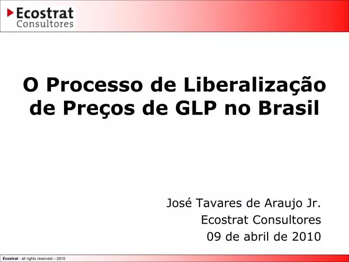 o processo de liberaliza o de pre os de glp no brasil