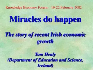 Knowledge Economy Forum, 19-22 February 2002