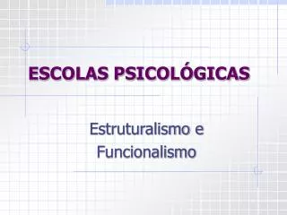 escolas psicol gicas