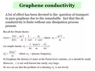Graphene conductivity