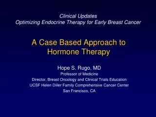 A Case Based Approach to Hormone Therapy