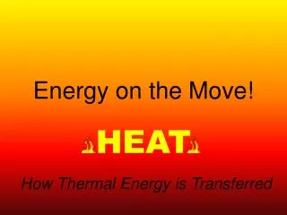 Energy on the Move!
