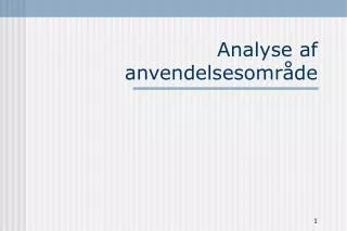 analyse af anvendelsesomr de