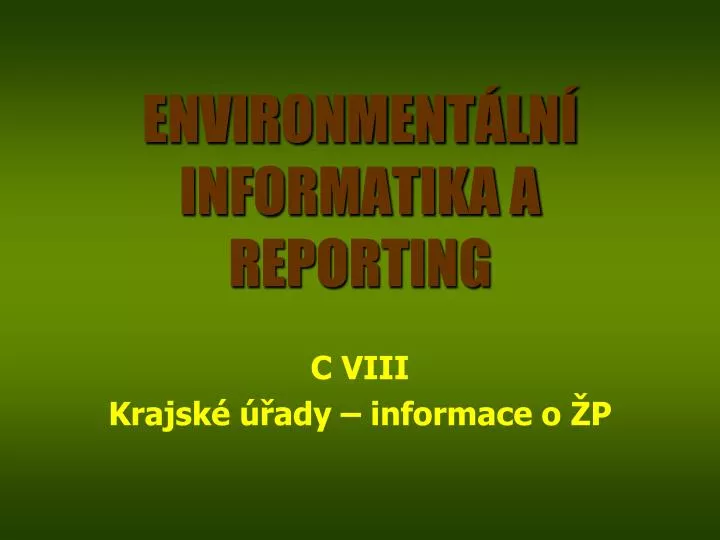 environment ln informatika a reporting