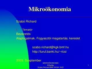 mikro konomia