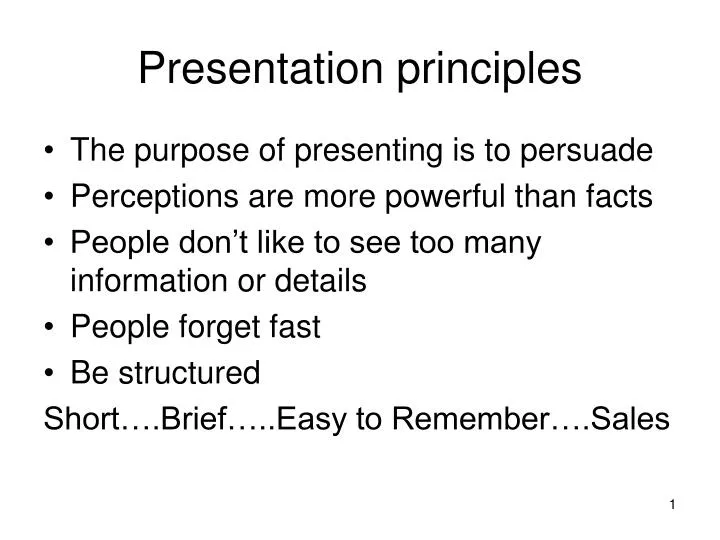 presentation principles