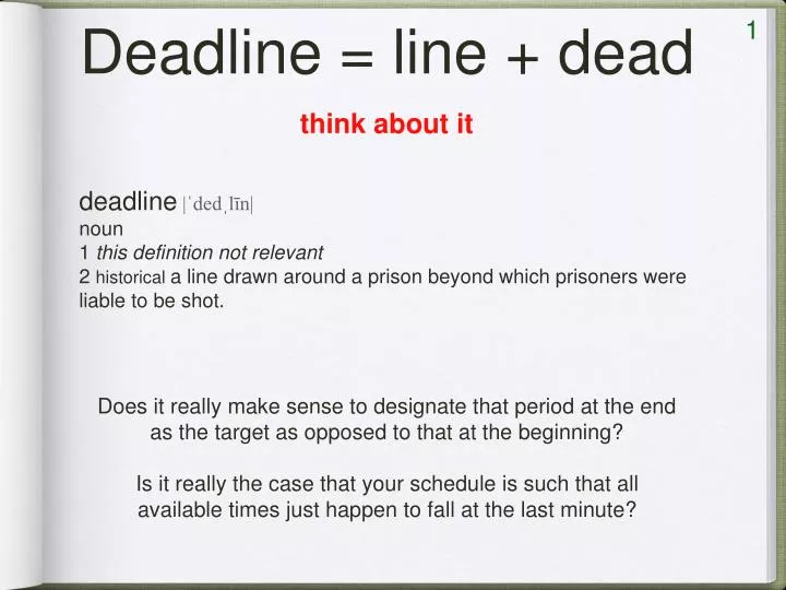 deadline line dead