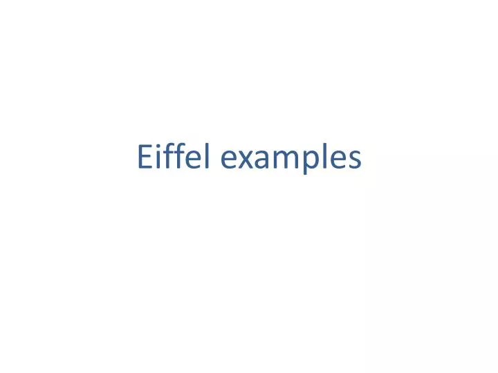 eiffel examples