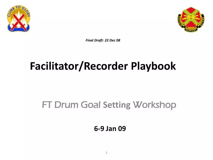 final draft 22 dec 08 facilitator recorder playbook
