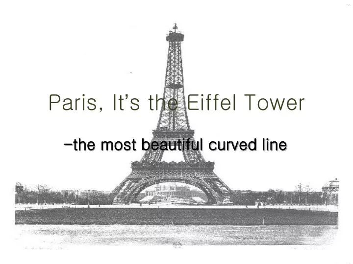 paris it s the eiffel tower