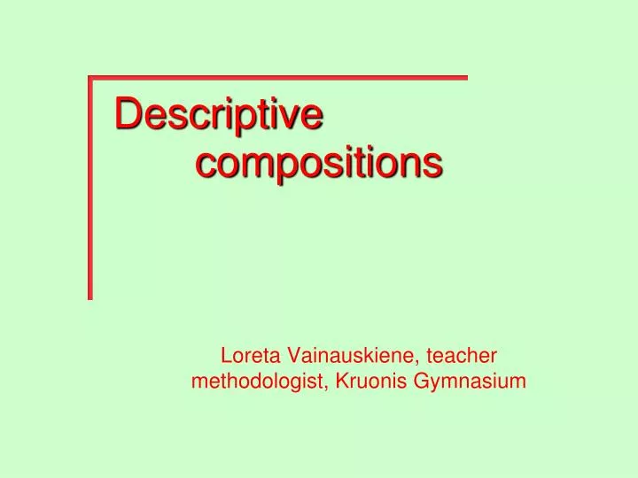 descriptive composition s