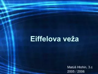 eiffelova ve a
