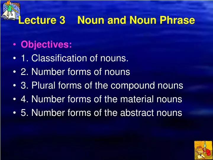 lecture 3 noun and noun phrase
