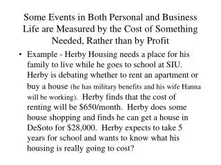 Herby Builds a Cash Flow