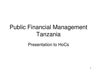 Public Financial Management Tanzania