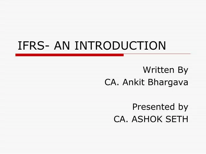 ifrs an introduction