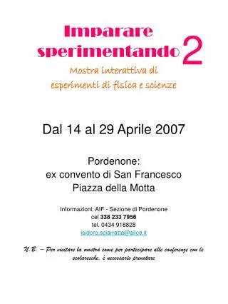 imparare sperimentando