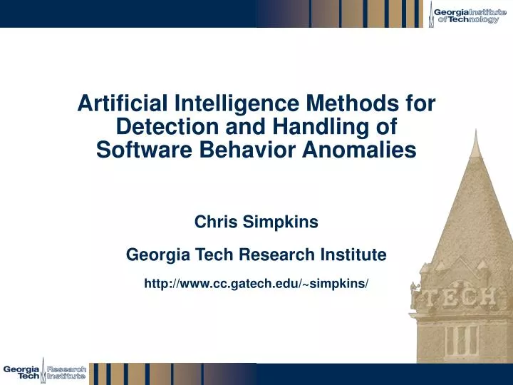 artificiai intelligence methods for detection and handling of software behavior anomalies