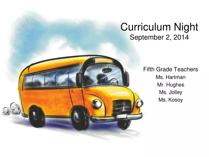 curriculum night september 2 2014