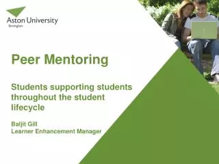 Peer Mentoring Students supporting students throughout the student lifecycle