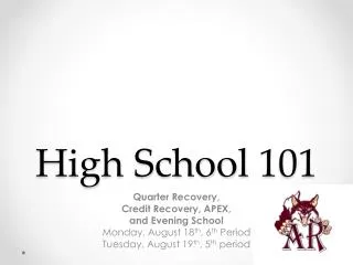High School 101