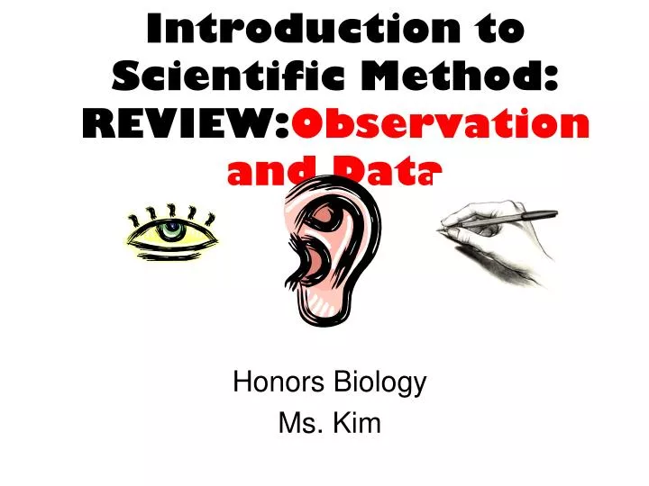 introduction to scientific method review observation and data