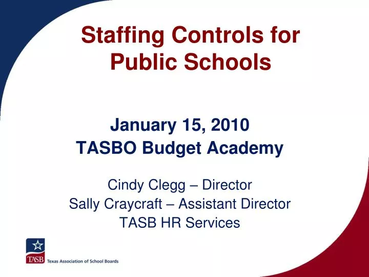 staffing controls for public schools